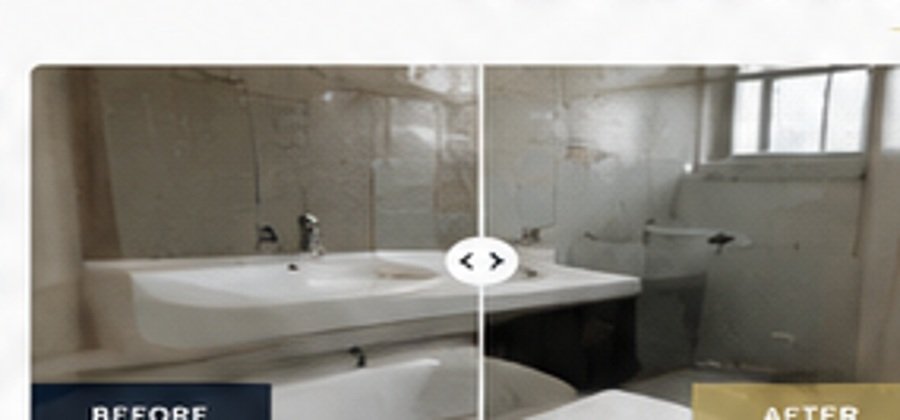 Bathroom before and after