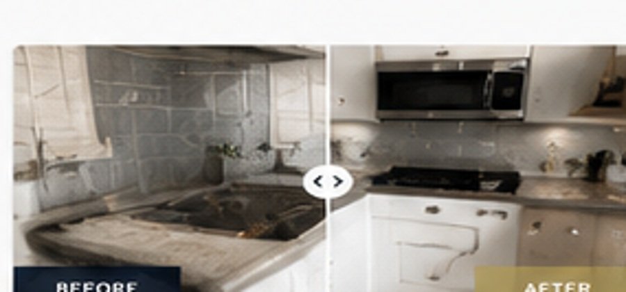 Kitchen before and after