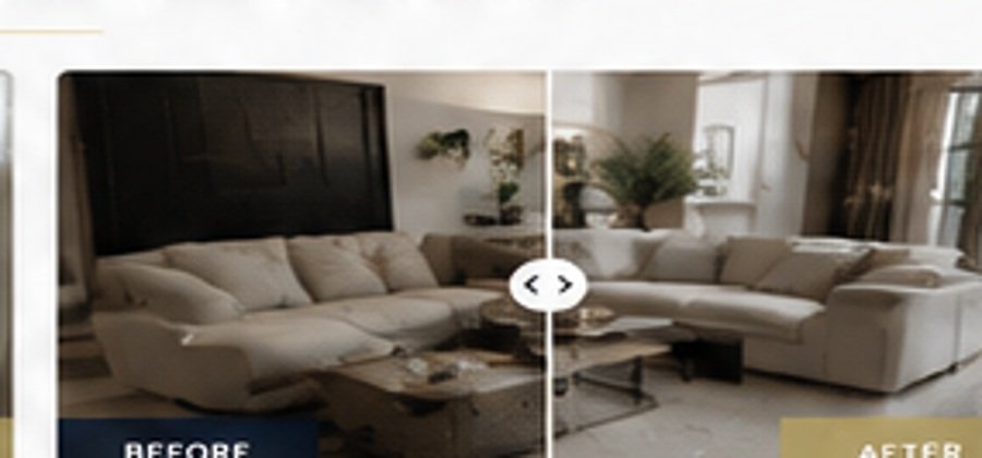 Living room before and after