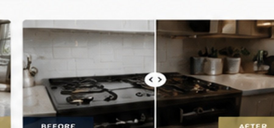 Stove before and after
